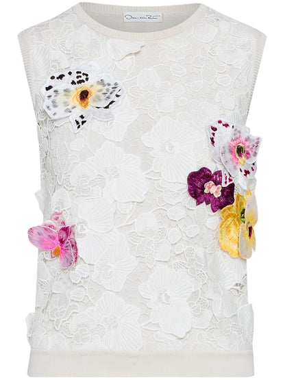 Orchid Threadwork-Inset Tank Top