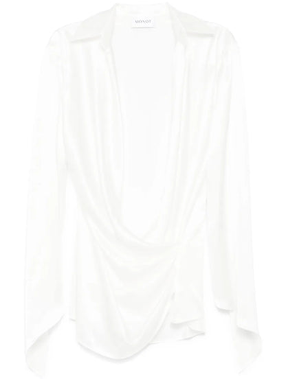 Satin Wrap Mini Dress
