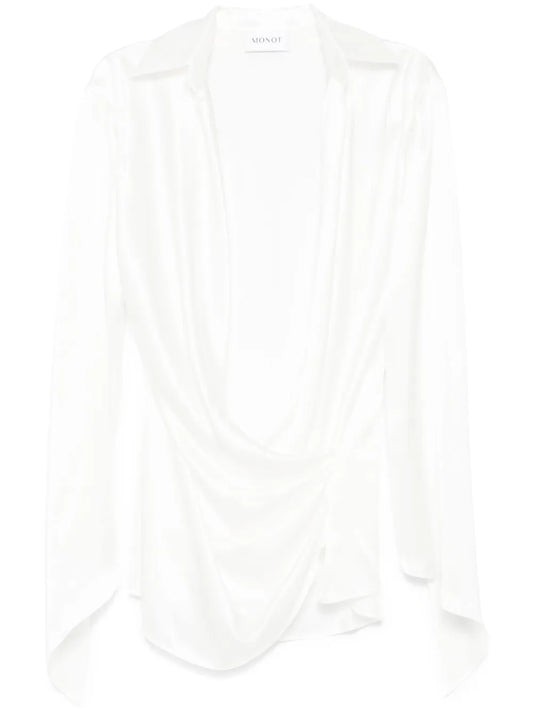 Satin Wrap Mini Dress