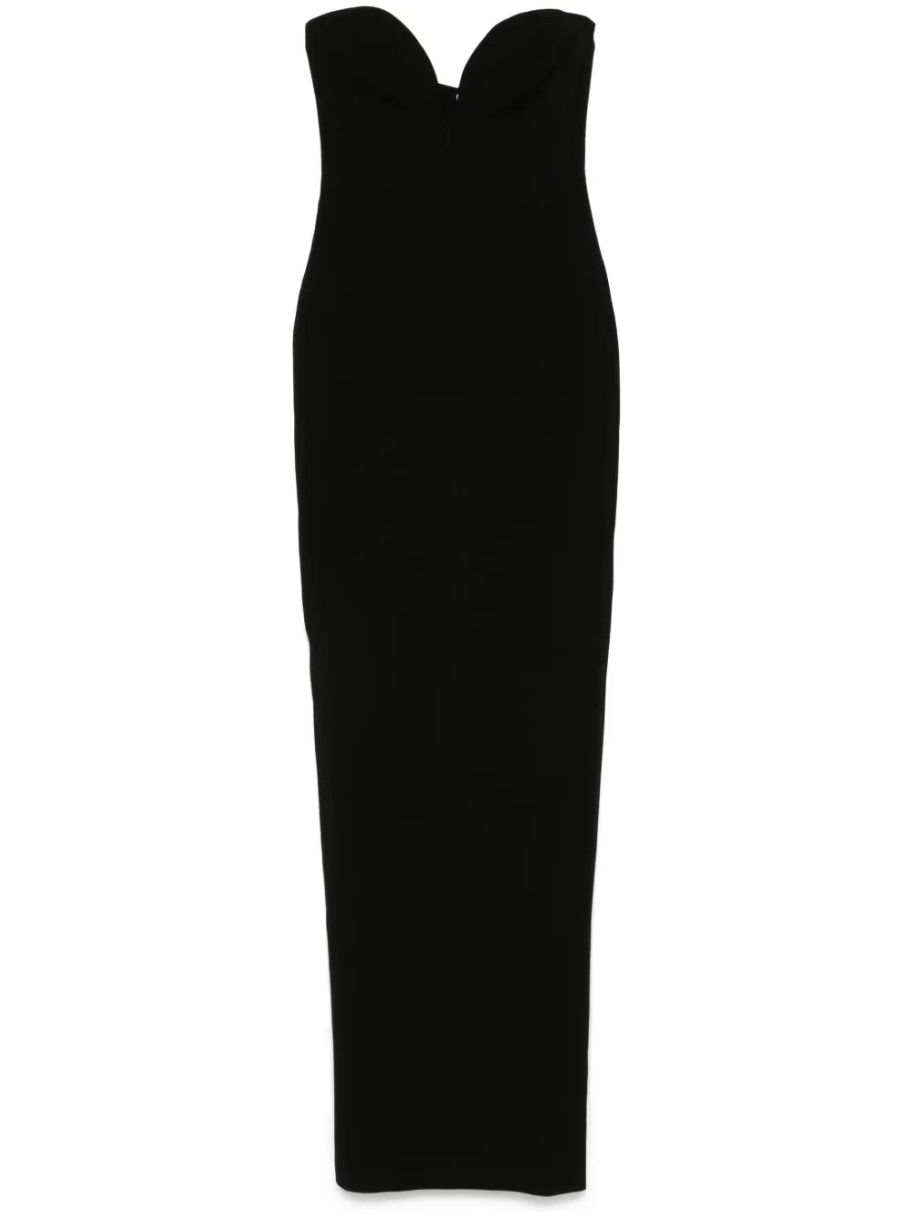 Strapless Crepe Midi Dress