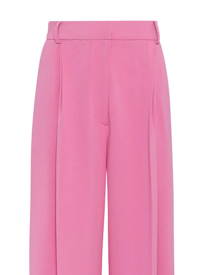 Wide-Leg Silk Georgette Trousers