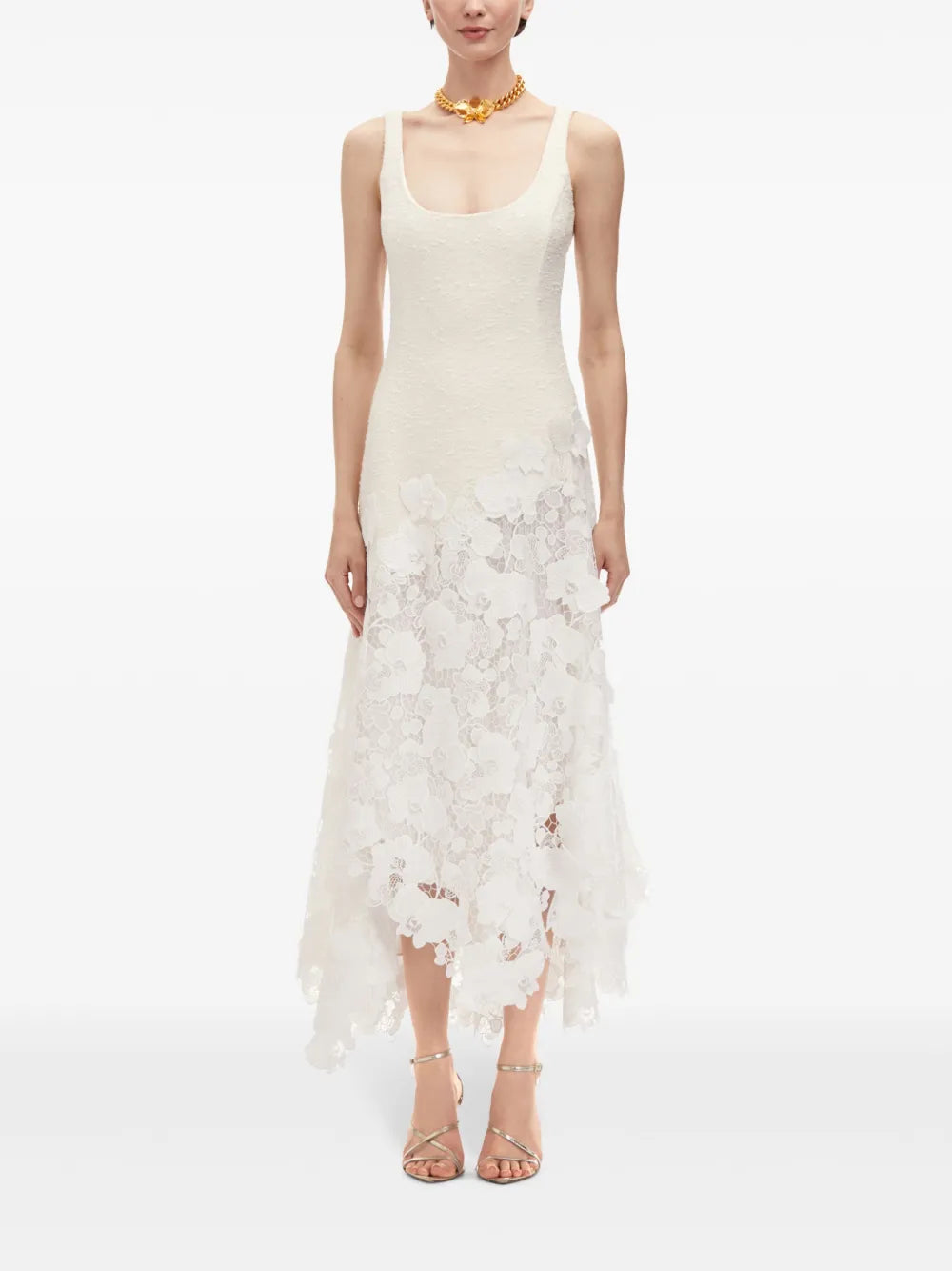 Orchid Guipure Tweed Sleeveless Dress