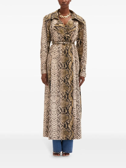 Snake Cotton Trench Coat