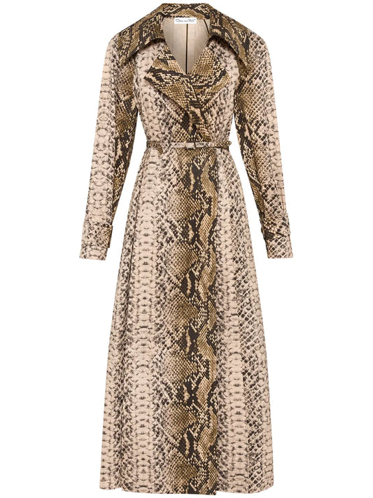 Snake Cotton Trench Coat