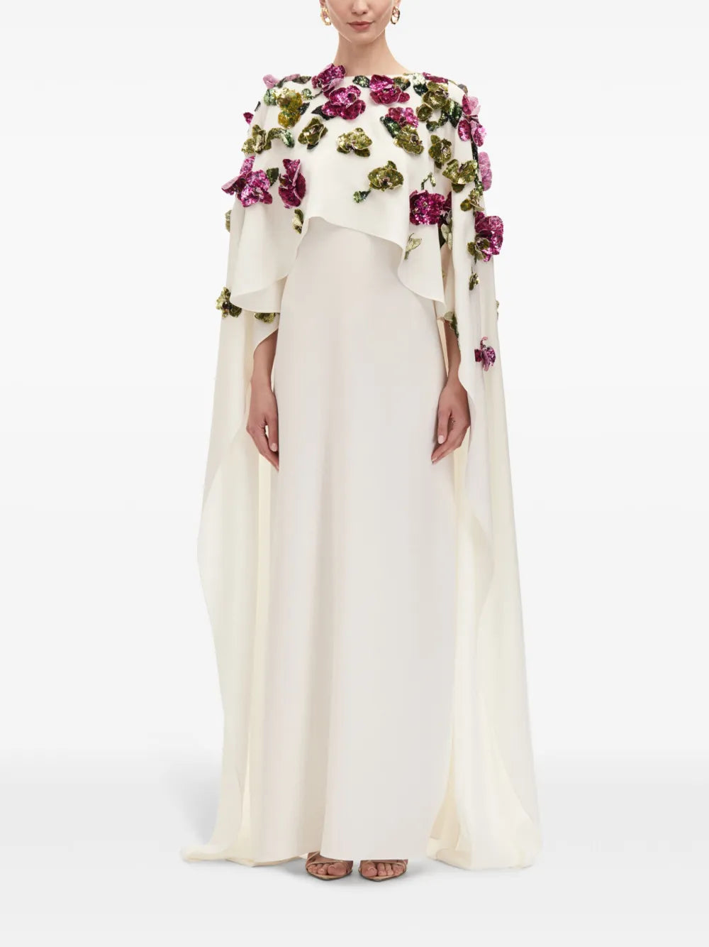 Orchid Sequin-Embroidered Kaftan