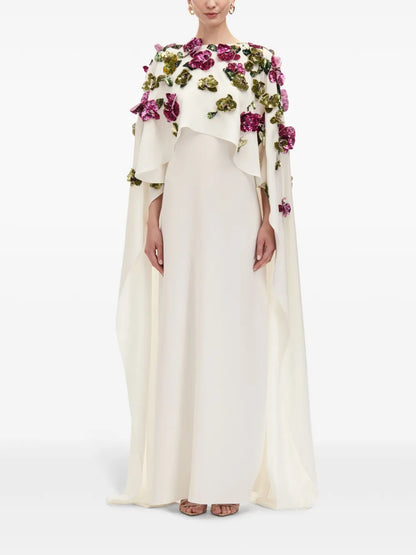 Orchid Sequin-Embroidered Kaftan