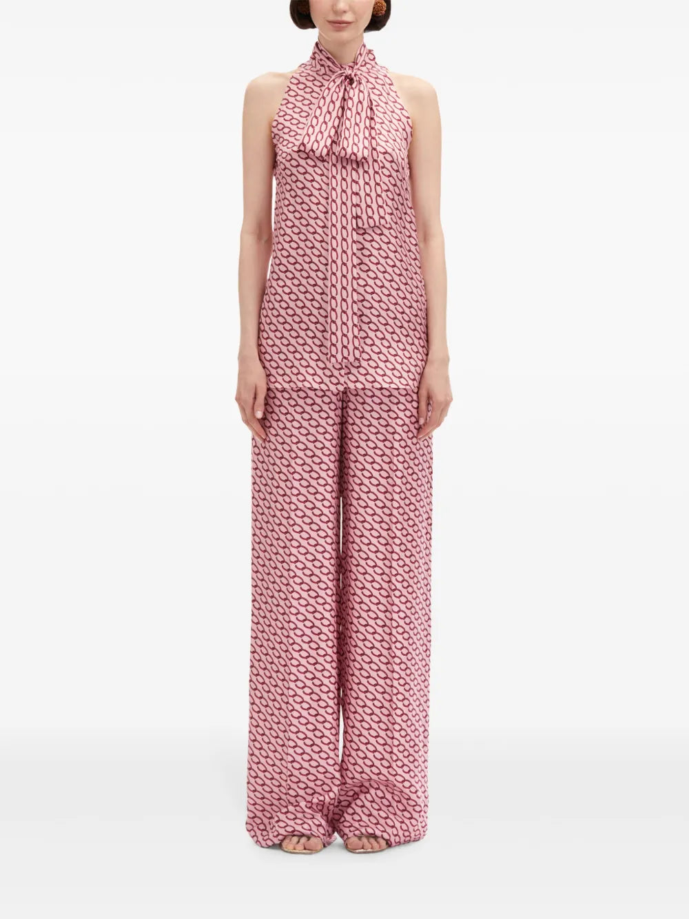 Small Oscar Chain-Link Sleeveless Blouse