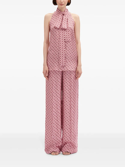 Small Oscar Chain-Link Sleeveless Blouse