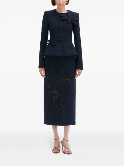 Orchid Embroidered Tweed Jacket