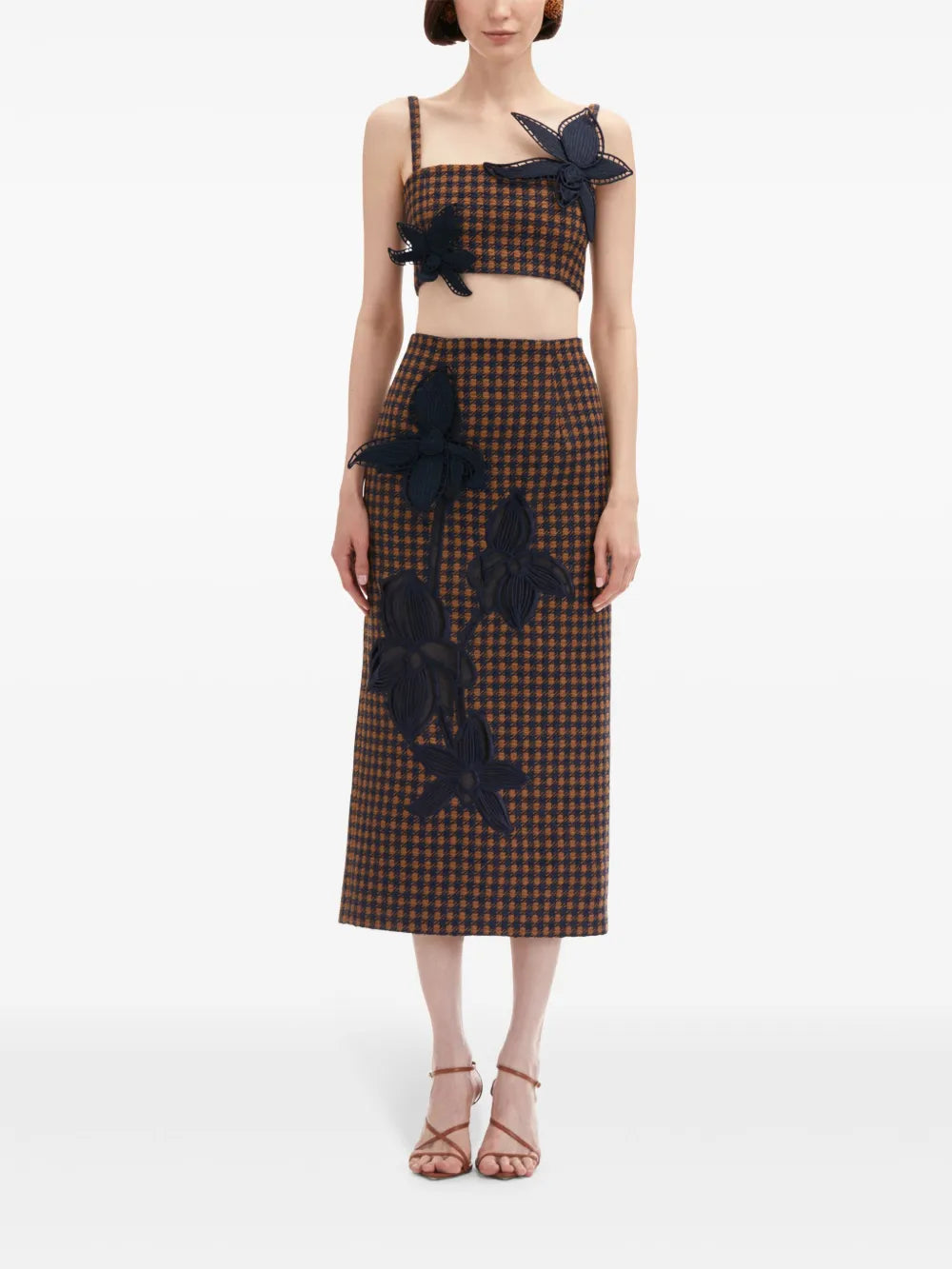 Orchid Embroidered Tweed Top