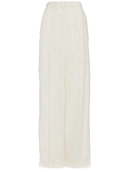 Fringed Fil-Coup� Wide-Leg Trousers