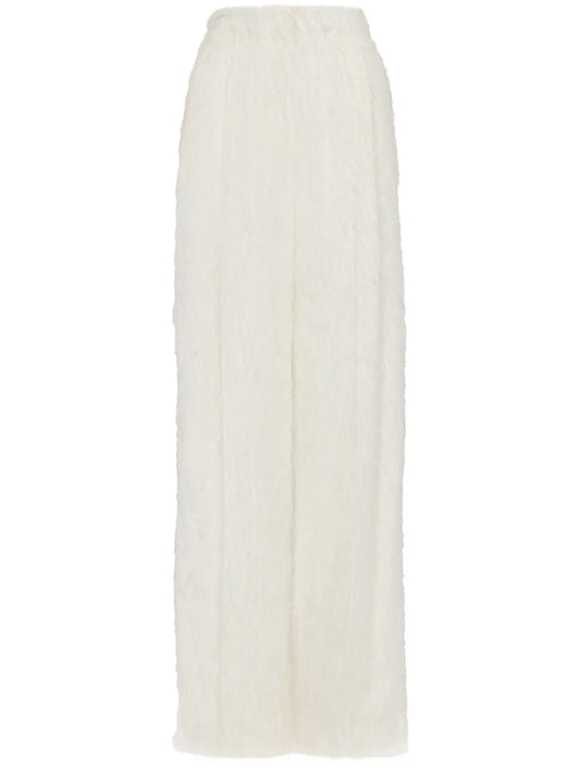Fringed Fil-Coup� Wide-Leg Trousers