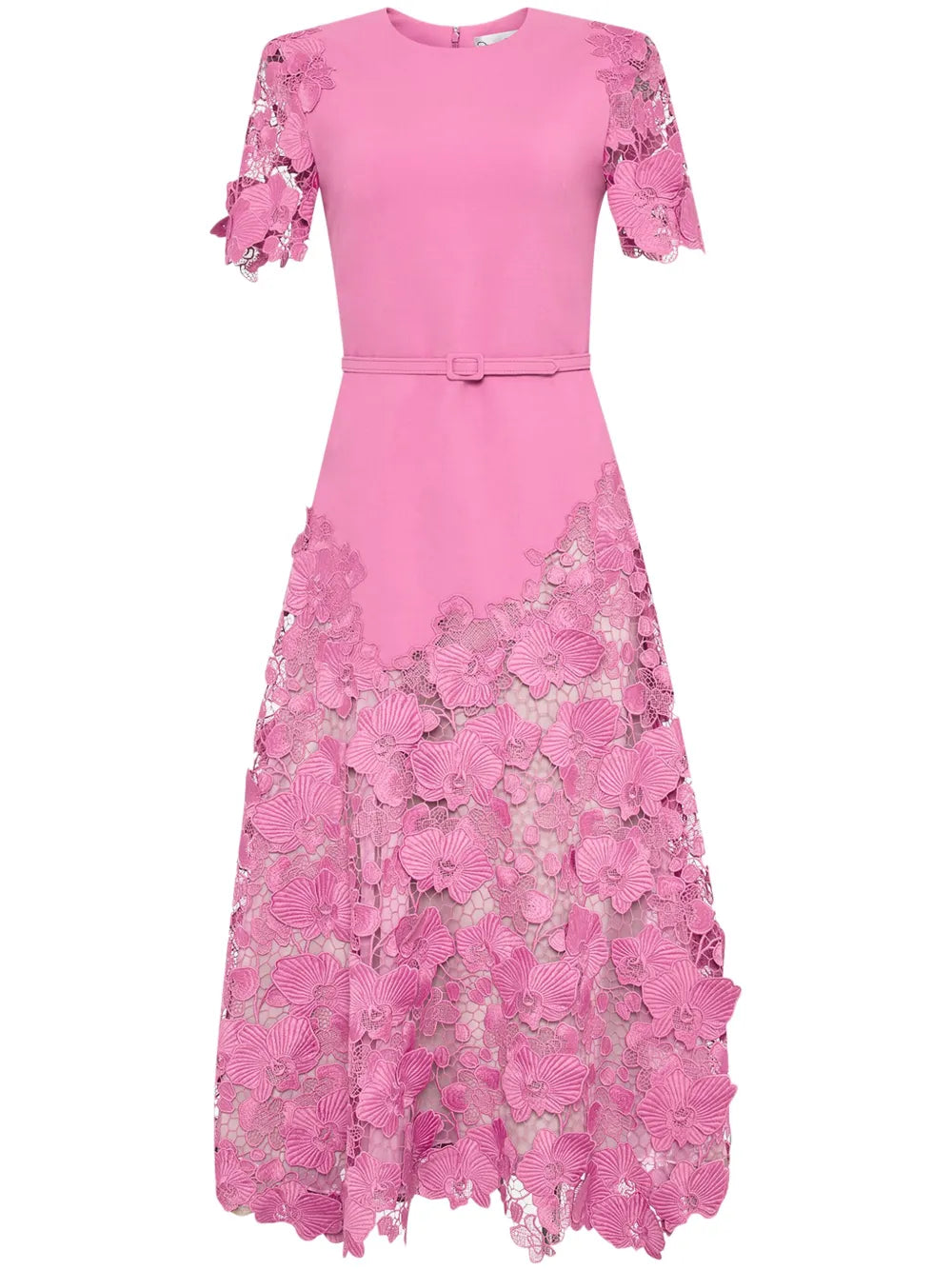 Orchid Guipure Lace-Inset Dress