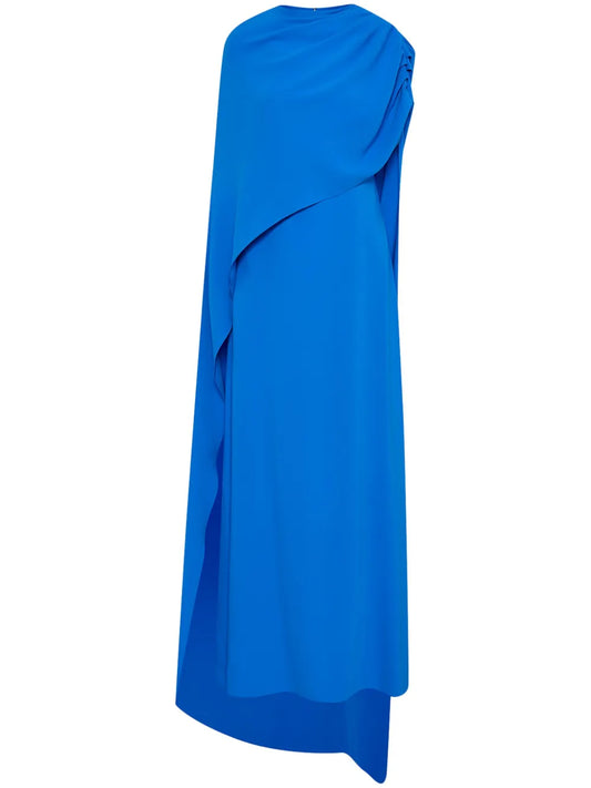 Draped-Detail Georgette Kaftan