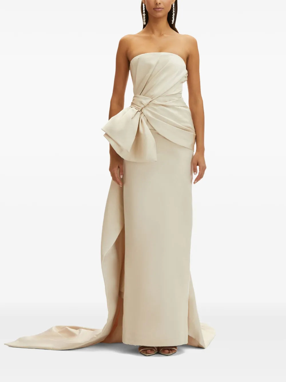 Bow Detail Trumpet Gown