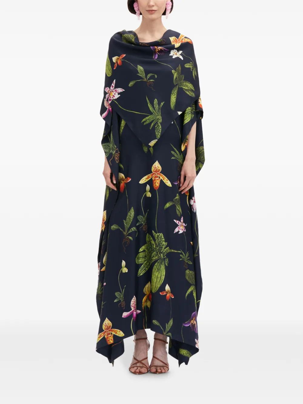 Orchid Silk Twill Kaftan