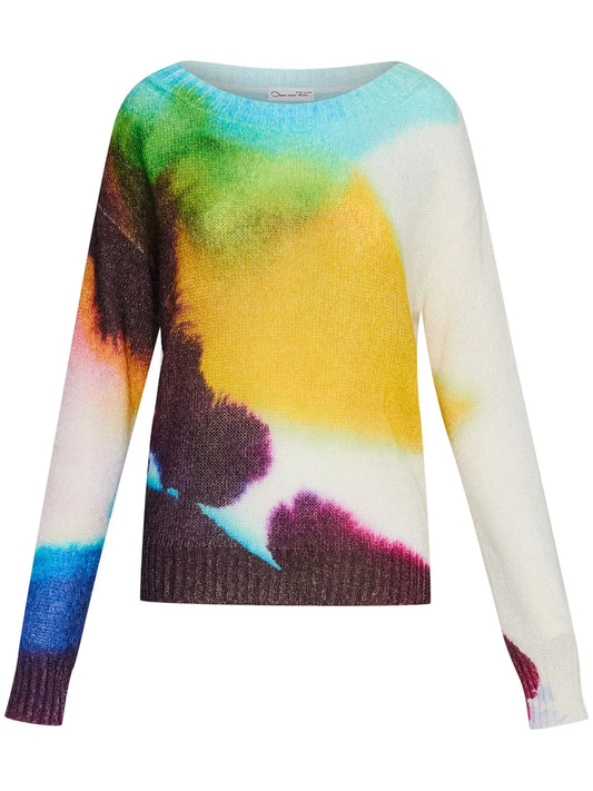 Abstract Watercolor Sweater