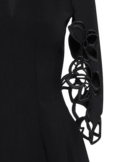 Orchid Sleeve Split-Neck Dress