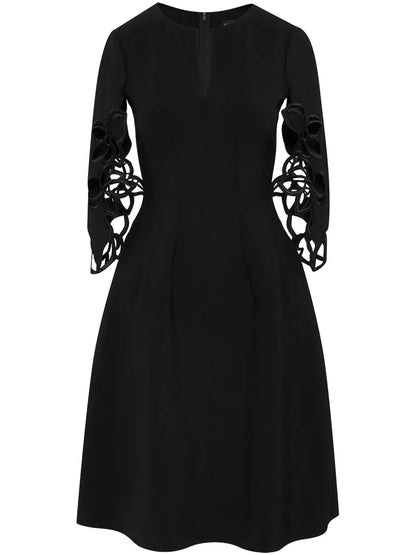 Orchid Sleeve Split-Neck Dress