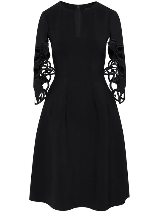 Orchid Sleeve Split-Neck Dress