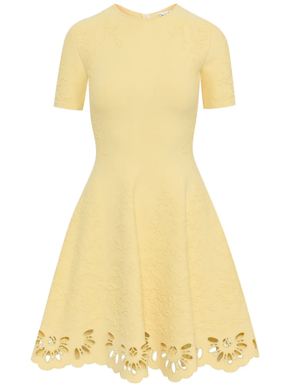 Eyelet-Embellished Jacquard Mini Dress