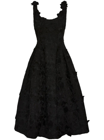 Orchid Embroidered Guipure Midi Dress