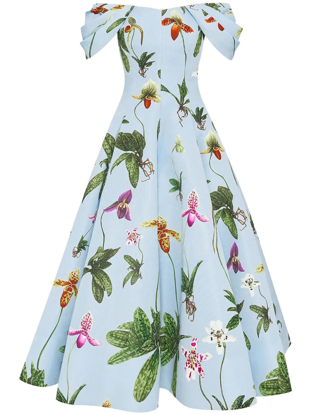 Orchid Off-Shoulder Faille Gown