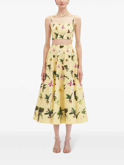 Orchid Cotton Poplin Skirt
