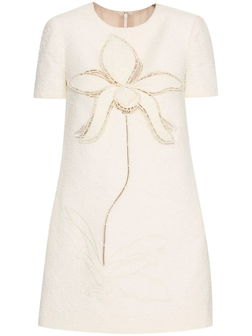 Orchid Embroidered Tweed Shift Dress