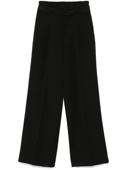 Layered-Effect Straight-Leg Trousers