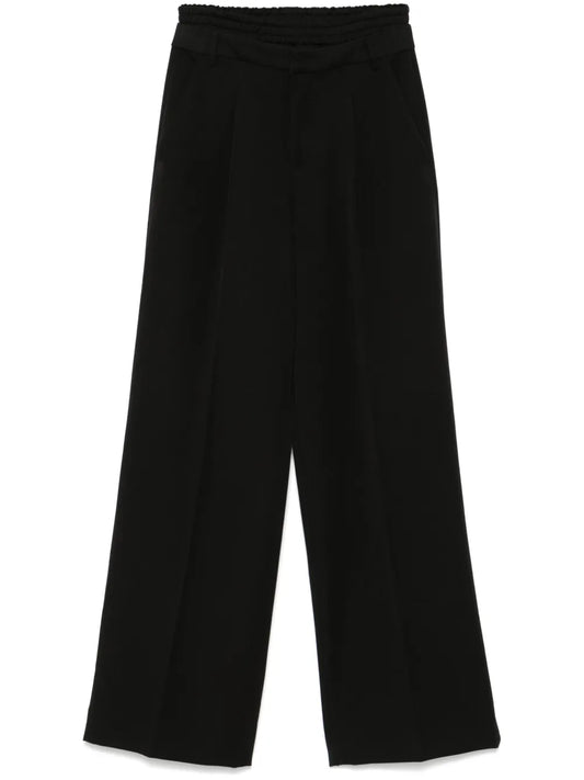 Layered-Effect Straight-Leg Trousers