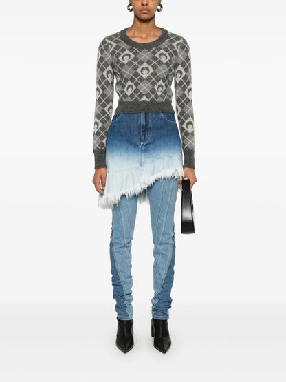 Moon Argyle-Knit Sweater