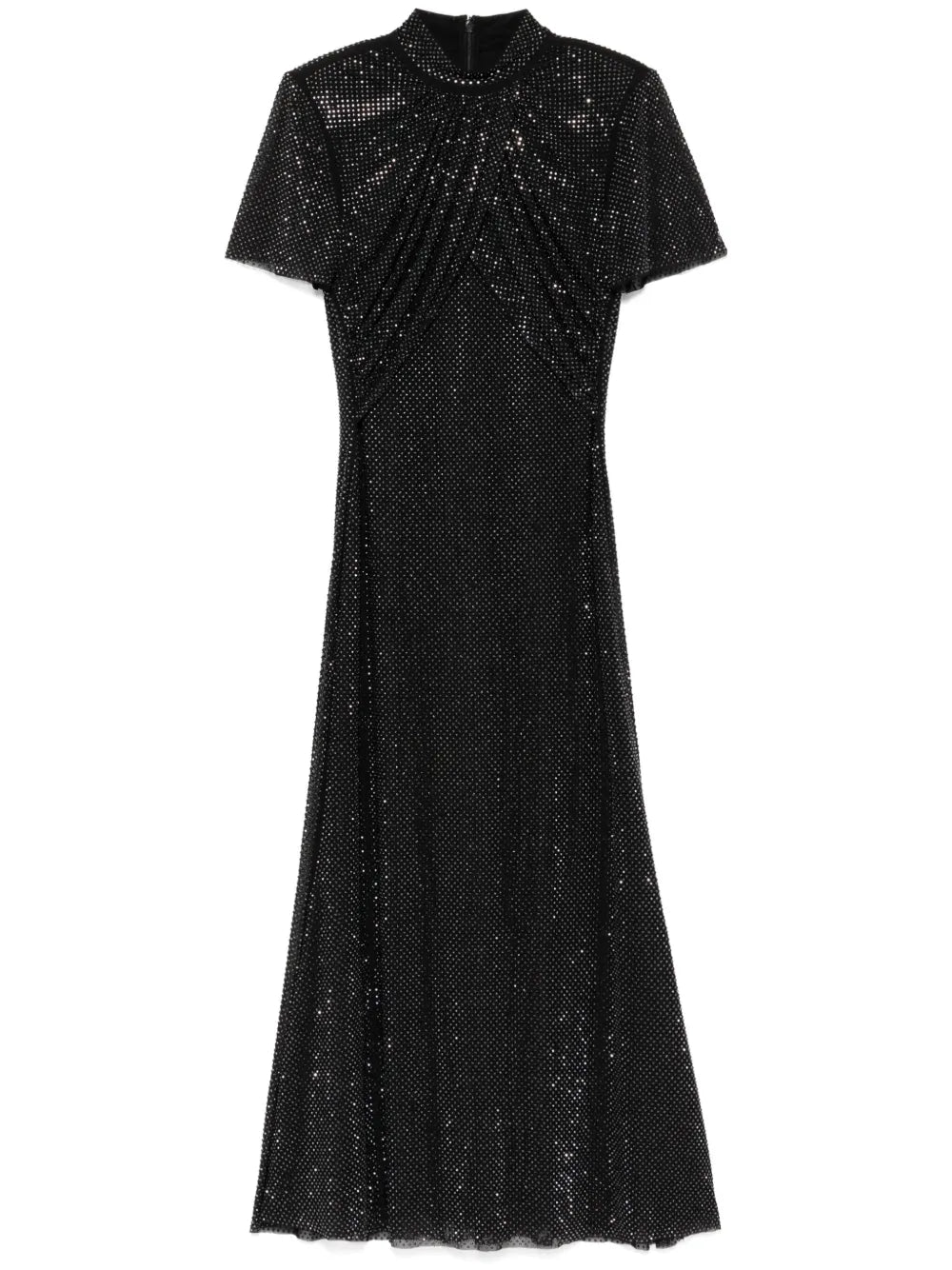 Rhinestone Mesh Midi Dress