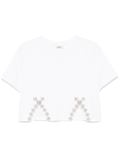 Rhinestone-Embellished T-Shirt