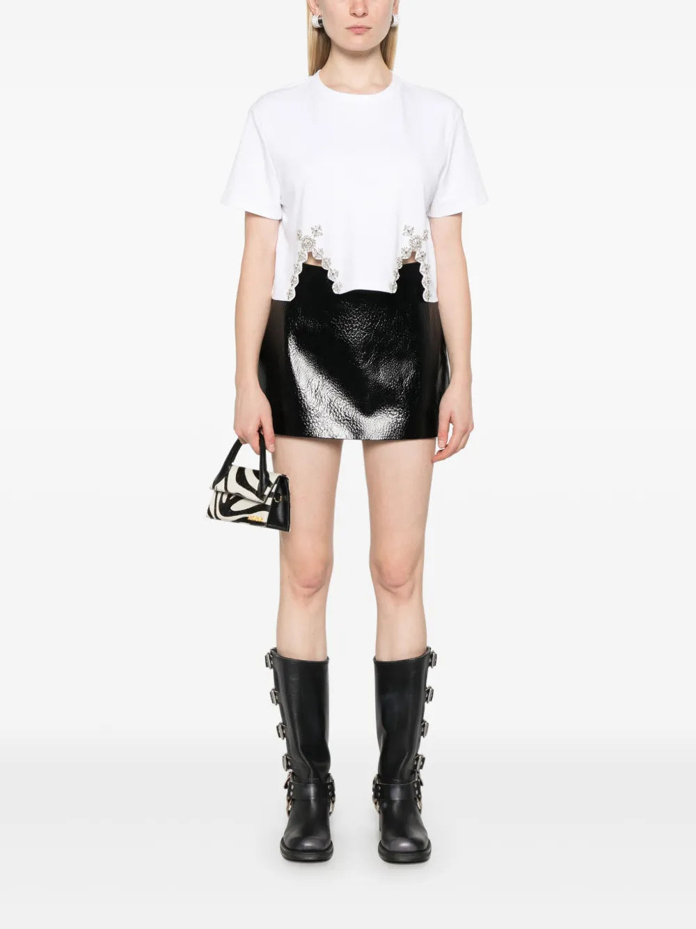 Rhinestone-Embellished T-Shirt