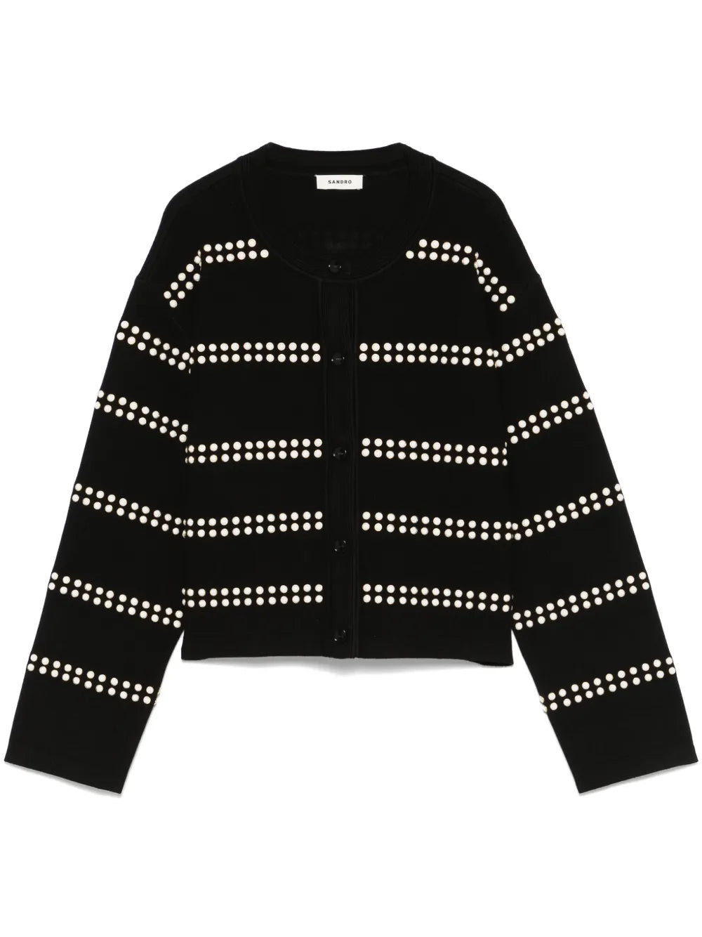 Stud-Embellished Cardigan
