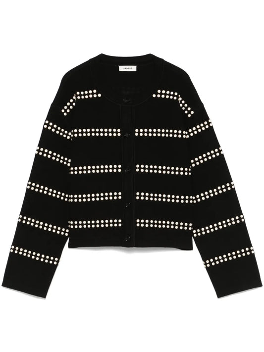 Stud-Embellished Cardigan