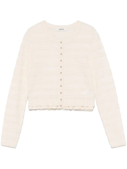 Ruffle-Detail Cardigan