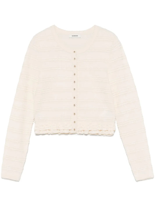 Ruffle-Detail Cardigan