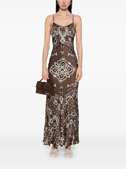 Bandana-Print Maxi Dress