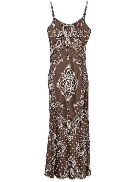Bandana-Print Maxi Dress