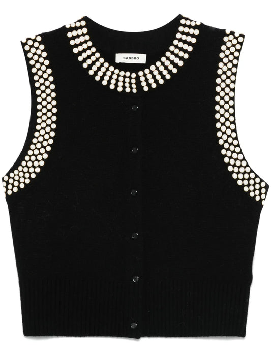 Faux-Pearl Vest