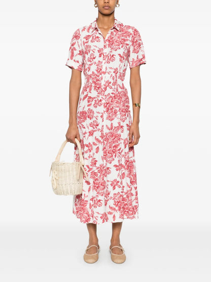 Floral-Print Midi Dress