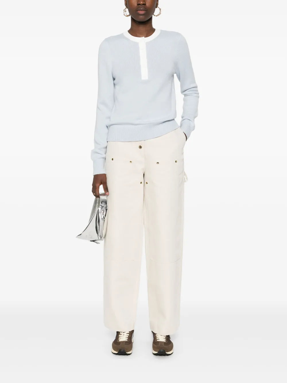 Henley-Neck Sweater