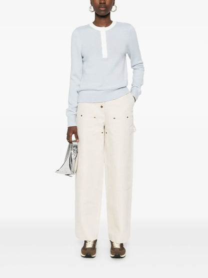 Henley-Neck Sweater