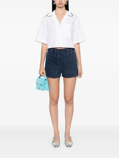 Faux Pocket-Detail Shorts