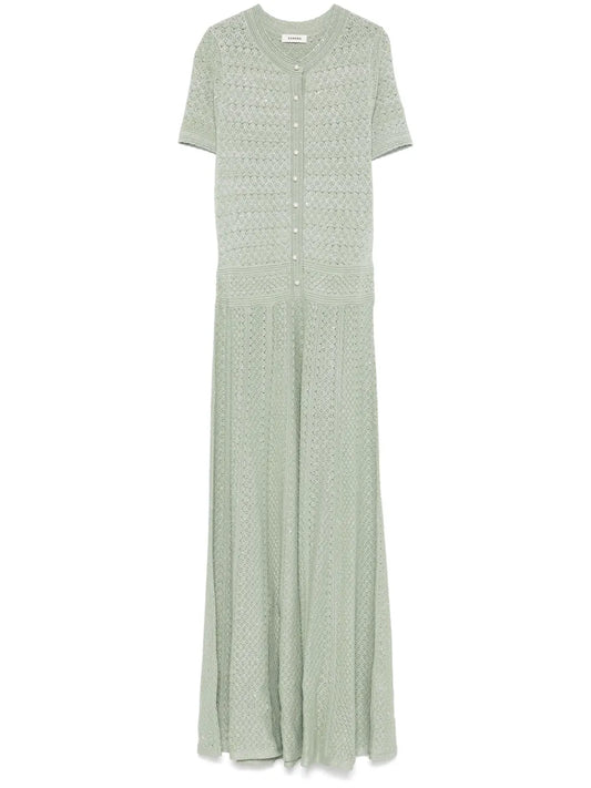Open-Knit Maxi Dress