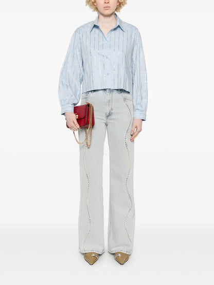 Sequin-Embellished Jeans