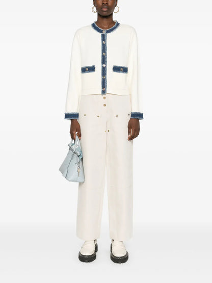 Denim-Trim Jacket