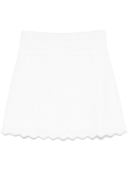 Open-Knit Mini Skirt
